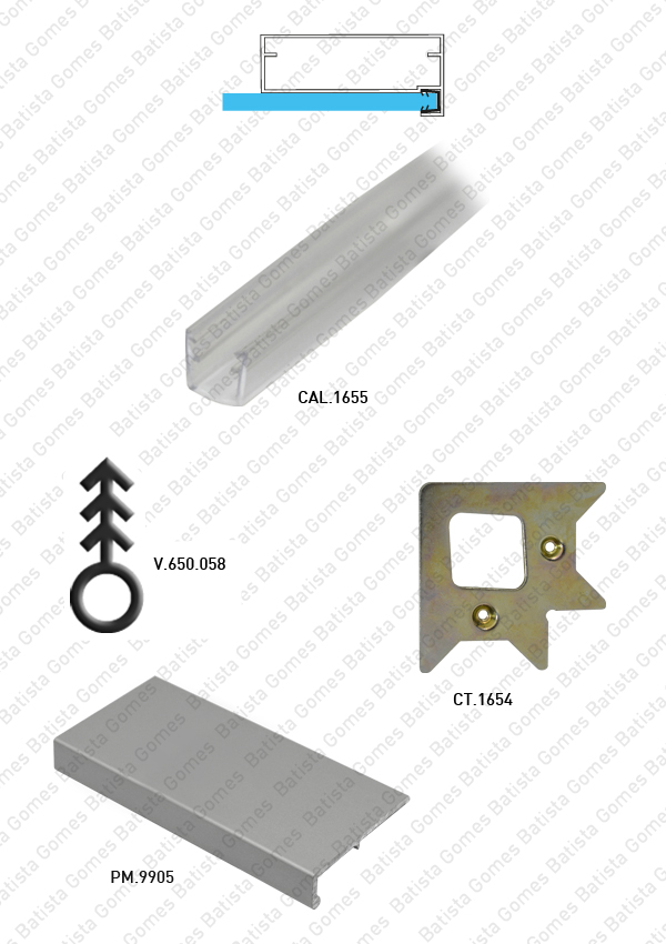 Acess�rios para perfis S�rie ECO